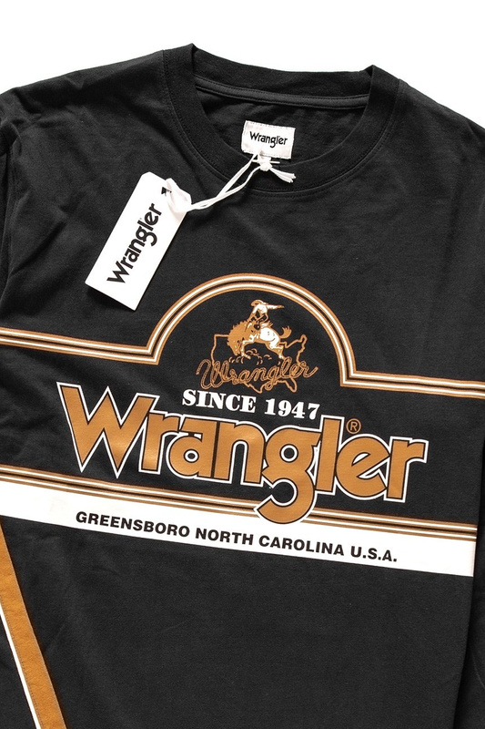 LONGSLEEVE WRANGLER LS SEASONAL LOGO TEE FADED BLACK W7B98FGV6 112131574
