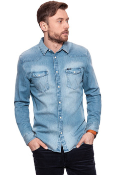 WRANGLER WESTERN DENIM SHIRT VINTAGE INDIGO W59731DZ8 112129827