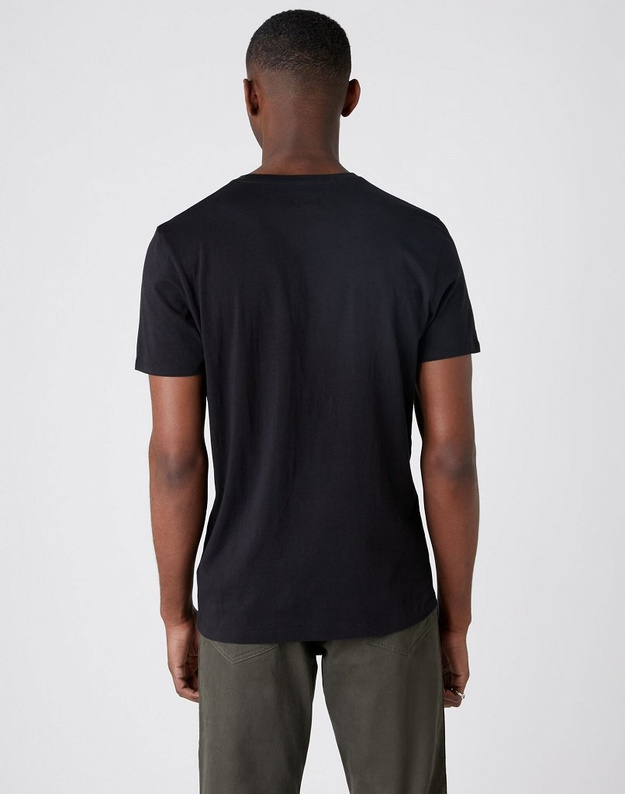 MĘSKI T-SHIRT WRANGLER SS COWBOY COOL TEE BLACK W7G7FK100 112131836