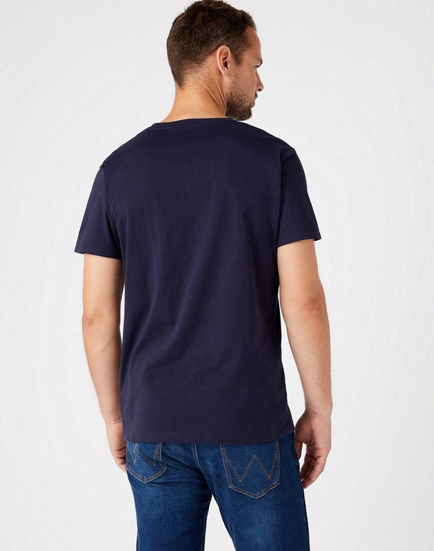 WRANGLER FRAME LOGO TEE MĘSKI T-SHIRT KOSZULKA NAVY W7H3D3114 112146325