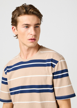 MESKA KOSZULKA WRANGLER STRIPE TEE TIMBERWOLF 112362785