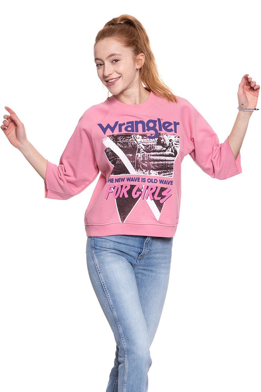 WRANGLER RAGLAN SWEAT SEA PINK W6069IGWF 112130420