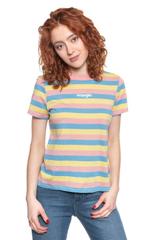 WRANGLER T SHIRT DAMSKI REGULAR RIB TEE PEACHES PINK W7N9FWP03 112131994