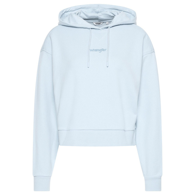 BLUZA DAMSKA WRANGLER CROPPED HOODIE CASHMERE BLUE W6N3HAX2B 112130791
