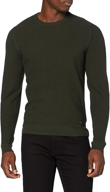 LEE BASIC TEXTURED CREW SERPICO GREEN L85BOCOJ 112122606