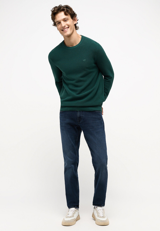 MUSTANG EMIL C CREW MĘSKI SWETER ELEGANCKA JUNE BUG 1014435 6485