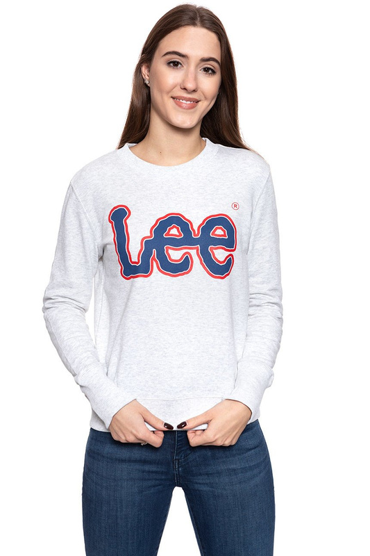 BLUZA LEE DAMSKA LOGO SWS SHARP GREY MELE L53YRX03 112112616