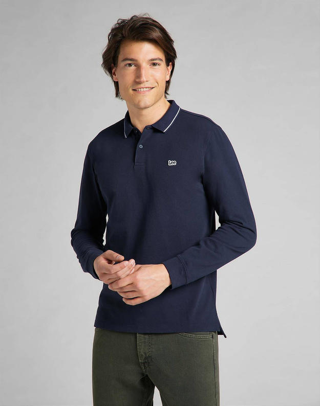 LEE LS PIQUE POLO NAVY MĘSKA KOSZULKA POLO L61VRL35 112114064
