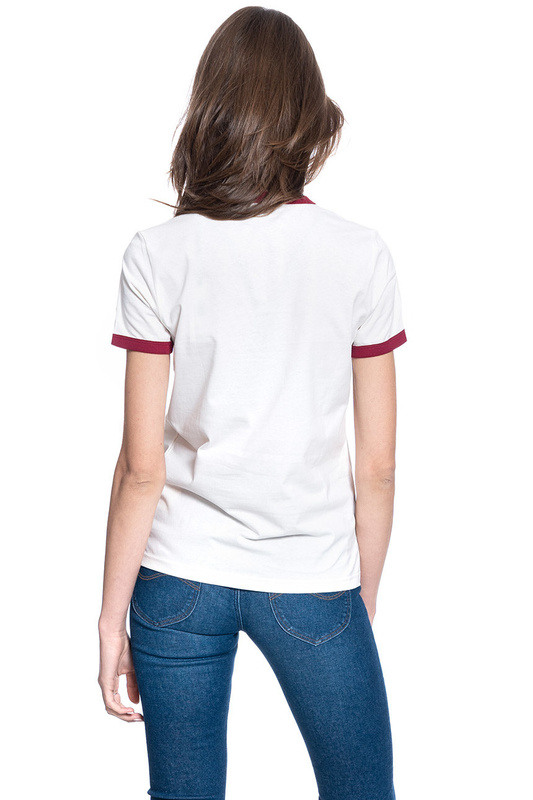 T-SHIRT DAMSKI LEE RINGER TEE SS CLOUD DANCER L44UFEHA 112110014