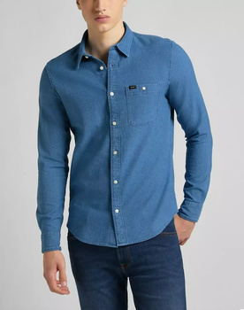 LEE LEESURE SHIRT MĘSKA KOSZULA MATERIAŁOWA WASHED BLUE L66NCCLR 112145377