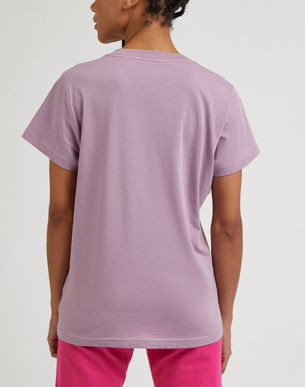 LEE SMALL LOGO TEE DAMKSA KOSZULKA Z NADRUKIEM NADRUK T-SHIRT PLUM L49EEHA39 112333683