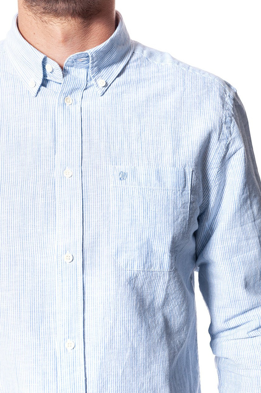 WRANGLER 1 PKT SHIRT SKY BLUE W5929MBS2