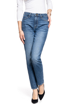 DAMSKIE SPODNIE JEANSOWE LEE MOM STRAIGHT MID BOOSTER L32IRDQF SAMPLE 112107616
