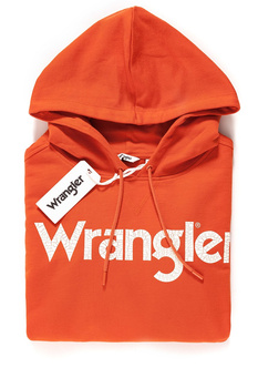 BLUZA WRANGLER LOGO HOODY BURNT OC W6078HP3B 112130446