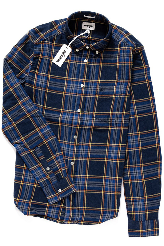 KOSZULA WRANGLER LS 1PKT BUTTON DOWN NAVY W5883OK35 112129640