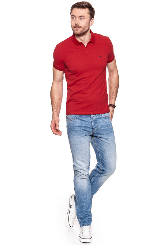 WRANGLER S/S POLO RED W7B58K447
