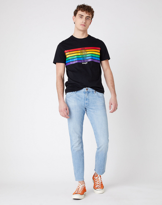 MĘSKI T-SHIRT WRANGLER PRIDE TEE BLACK W770D3100 112131107