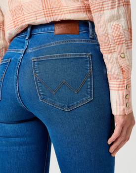 WRANGLER DAMSKIE SPODNIE JEANSOWE WRANGLER SLIM SERENE STORM 112362592