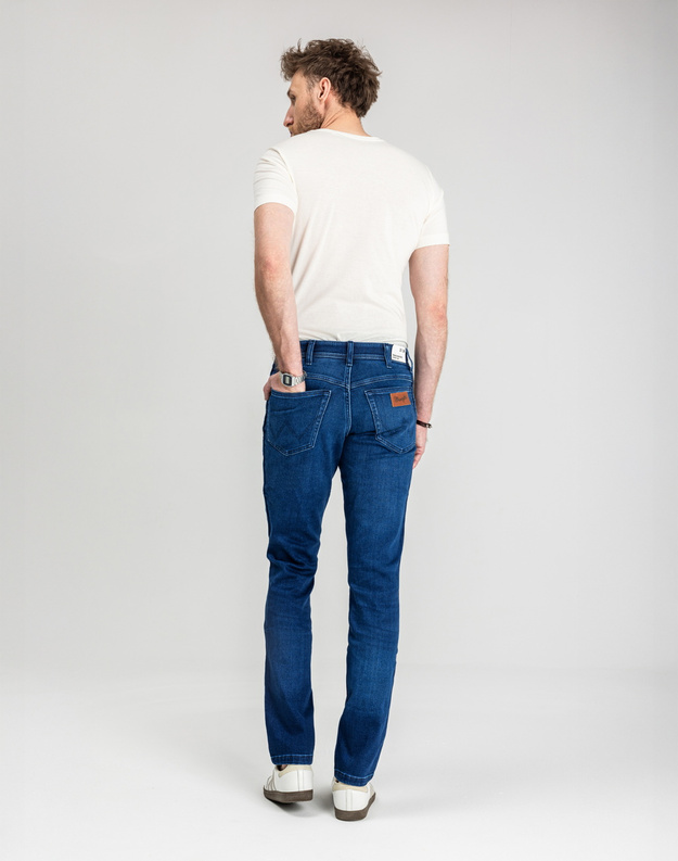 WRANGLER MĘSKIE SPODNIE JEANSOWE WRANGLER TEXAS SLIM BLUE JAM 112358217