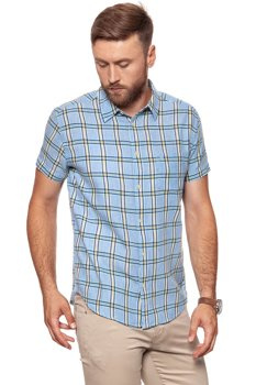 KOSZULA MĘSKA KRÓTKI RĘKAW WRANGLER SS 1PKT SHIRT CERUL W58606EVT 112129493