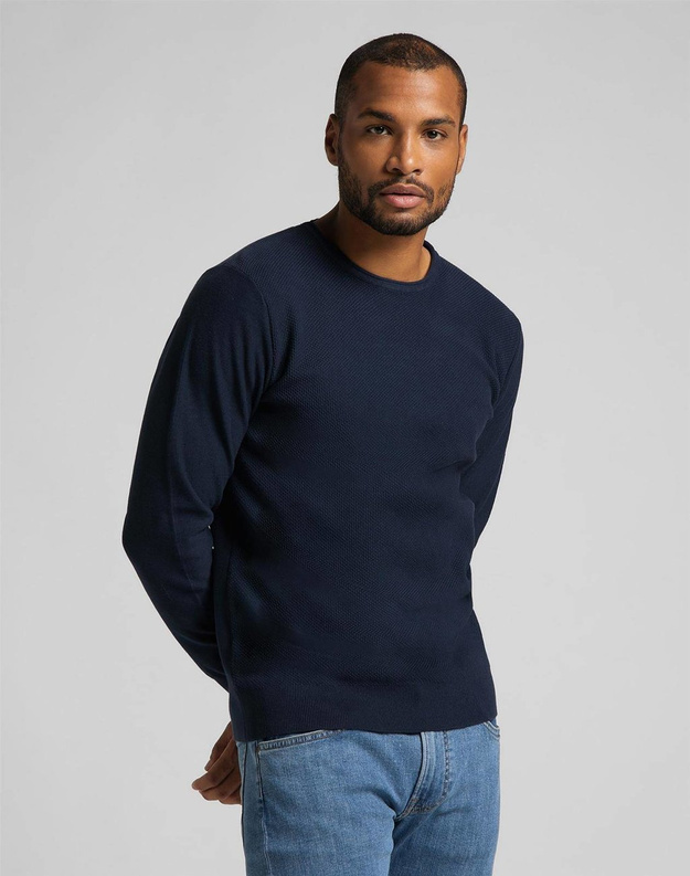 MĘSKI SWETER LEE BASIC CREW KNIT NAVY L83BKH35 112122311