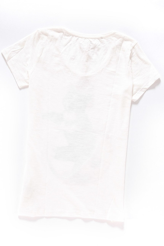 WRANGLER S/S R-NECK TEE OFFWHITE W7276FA02