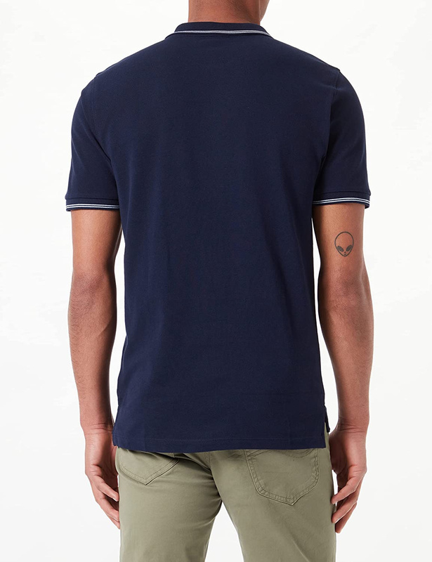LEE PIQUE POLO MĘSKA KOSZULKA Z KOŁNIERZEM LOGO NAVY L63XFH35 112145341
