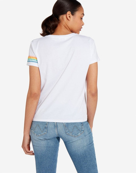 WRANGLER RAINBOW TEE DAMSKI T-SHIRT KOSZULKA Z KRÓTKIM RĘKAWEM WHITE W7N4EV989 112131970