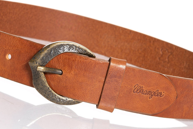 WRANGLER WIDE BELT COGNAC W0A81U181