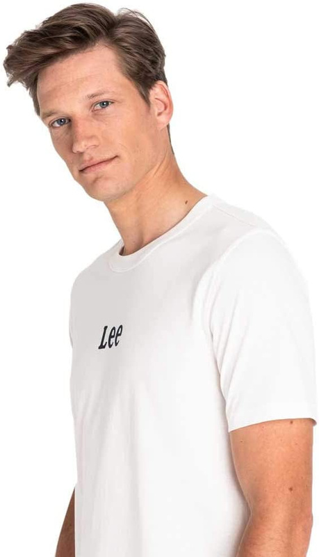 LEE SMALL LOGO TEE MĘSKI T-SHIRT KOSZULKA Z KRÓTKIM RĘKAWEM LOGO OFF WHITE L64YFEMK 112115981