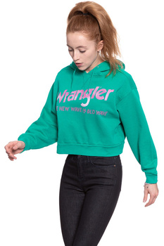 BLUZA WRANGLER DAMSKA CROP HOODIE SPECTRA GREEN W6068IGWB 112130417