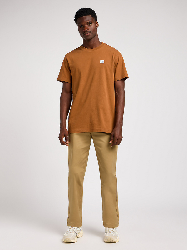 LEE MĘSKIE SPODNIE MATERIAŁOWE LEE RELAXED CHINO CLAY 112342933