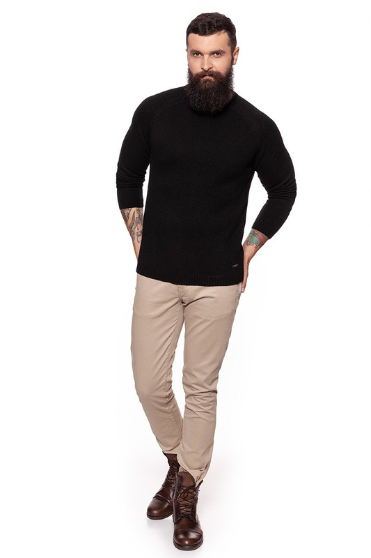 LEE STRUCTURED CREW KNIT BLACK L84EOC01