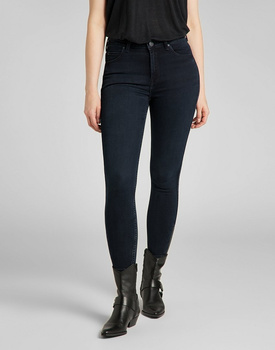 LEE SCARLETT HIGH DAMSKIE SPODNIE JEANSOWE ZIP DARK LEA L31BPHJB 112139830