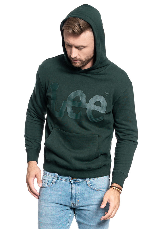 BLUZA LEE HIGH SCREEN HOODY DK BOTTLE GREEN L82CTJBB 112121999