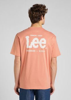 LEE LOGO LOOSE TEE MĘSKI T-SHIRT KOSZULKA RUST L65FFQUK 112145350