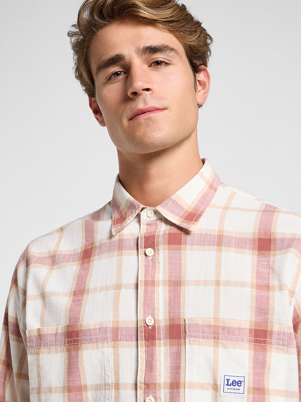 LEE MĘSKA KOSZULA LEE WORKWEAR SHIRT 2_0 REDWOOD 112364151