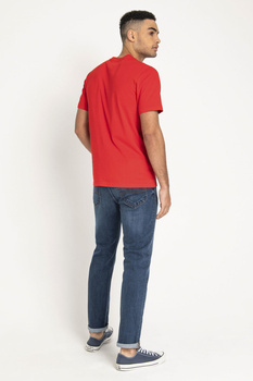 LEE LOGO TEE MĘSKI T-SHIRT KOSZULKA Z KRÓTKIM RĘKAWEM NADRUK BRIGHT RED L60UFEEF 112113558