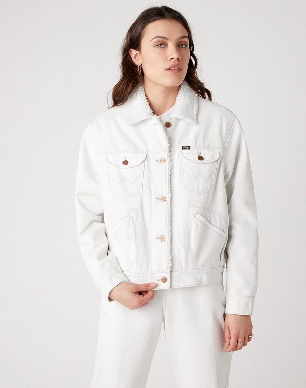 SHERPA DAMSKA WRANGLER SHERPA FRIENDS JACKE WINTER WHITE W432HQ149 112128836
