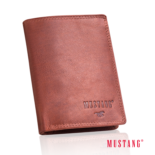 MUSTANG Denimo Wallet Side Opening SKÓRZANY PORTFEL POJEMNY NA KARTY PREMIUM