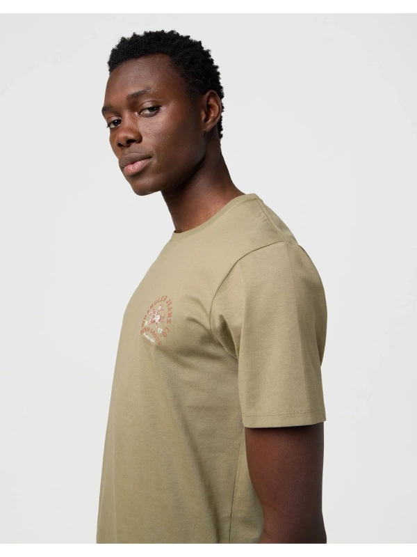 MESKA KOSZULKA WRANGLER SMALL GRAPHIC TEE ALOE 112371473