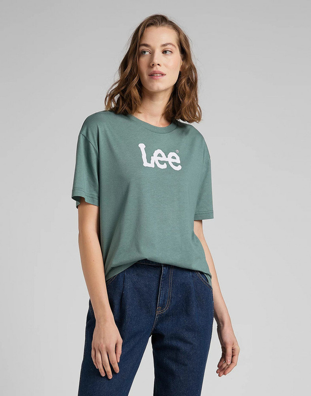 LEE RELAXED CREW TEE DAMSKI T-SHIRT STEEL GREEN L43PBYTY 112143993