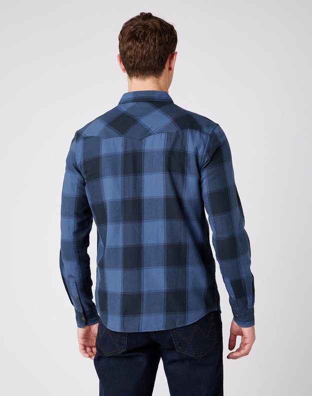 WRANGLER LS WESTERN SHIRT MĘSKA KOSZULA DARK DENIM W5A03OXTG 112141396