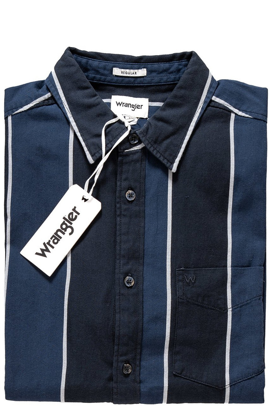 KOSZULA WRANGLER LS 1PKT SHIRT DARK NAVY W5760MZAE 112129439