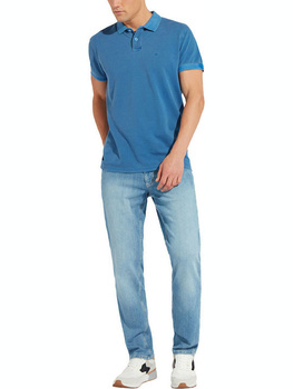 WRANGLER OVERDYE POLO MĘSKA KOSZULKA BLUE DEPTHS W7C15KQJY 112131637