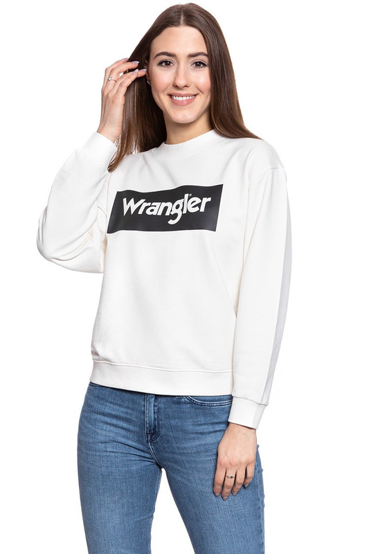 BLUZA WRANGLER 80´S RETRO SWEAT OFFWHITE W6N0HP737 112130775