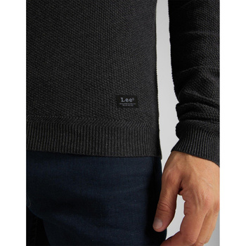 LEE BASIC TEXTURED CREW DARK GREY MELE L85BOC06 112122597
