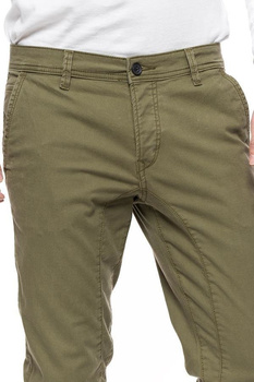 TOM TAILOR SPODNIE MĘSKIE SOLID STRETCH TWILL JOGG CHINO OLIVE DRAP 6403965.00.12 COL. 7141