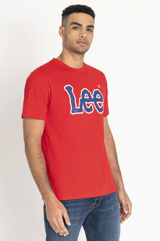 LEE LOGO TEE MĘSKI T-SHIRT KOSZULKA Z KRÓTKIM RĘKAWEM NADRUK BRIGHT RED L60UFEEF 112113558