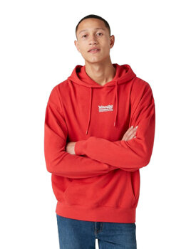MĘSKA BLUZA WRANGLER HOODIE ROCOCCO RED W6E1HAXA4 112130724